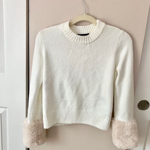 Zara sweater with fluffy sleeves